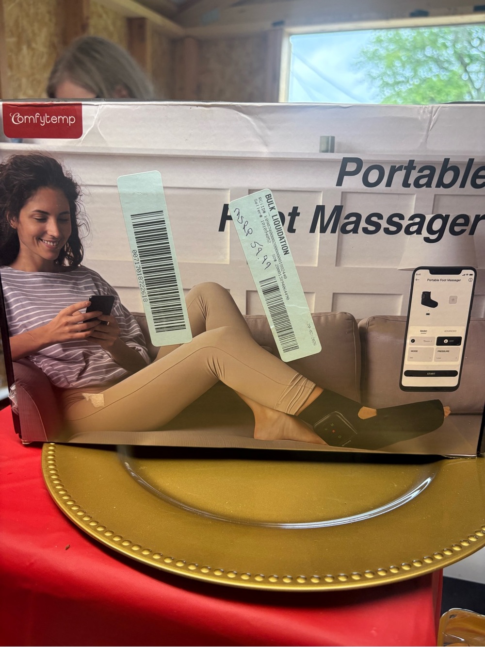 Portable Foot Massager in Black - App-Enabled Relief